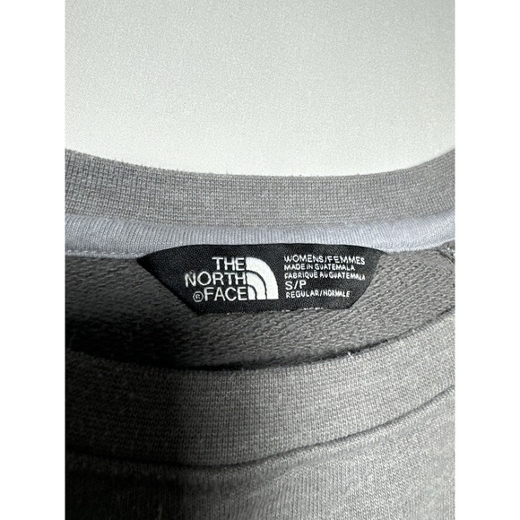 The North Face Terry Knit Sweatshirt Gray Elk Deer Crew Neck Womens Size Small S - Picture 3 of 6